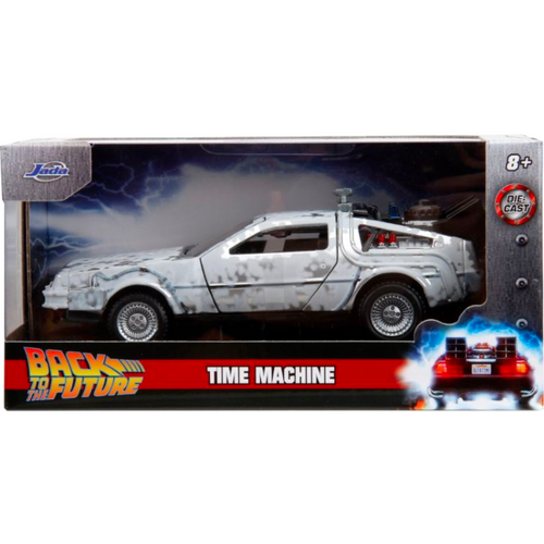 Jada Toys #34785 Back To The Future Delorean Time Machine (Frost Covered) 1:32 Die-Cast Collectible Vehicle - New