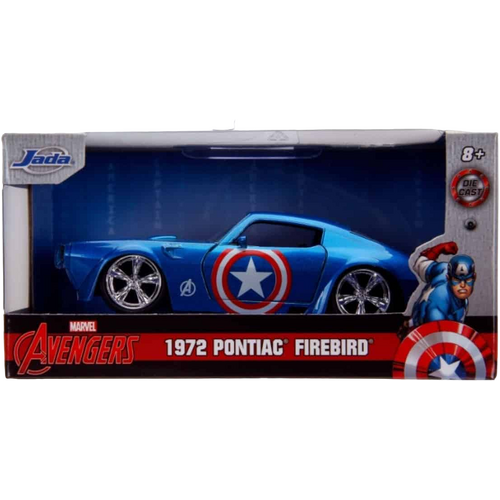 Jada Toys Marvel Captain America 1972 Pontiac Firebird 1:32 Die-Cast Collectible Vehicle - New