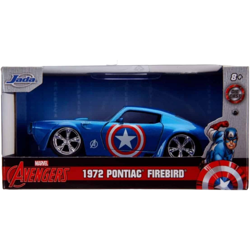 Jada Toys 99799 Captain America 1972 Pontiac Firebird 1:32 Die-Cast Collectible Vehicle - New