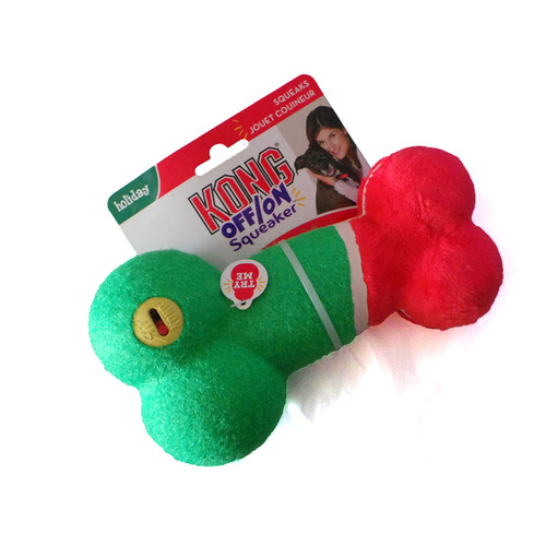 KONG Holiday Range - Off/On Squeaker Bone in Three Sizes [Size: Medium]