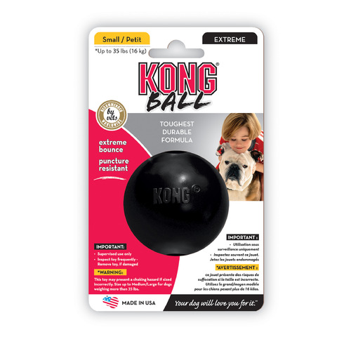 Kong Extreme Ball Dog Toy - Black - Two Sizes [Size: Small]