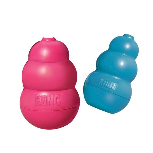 KONG Puppy Squeaker For Puppies - Small - Pink or Blue