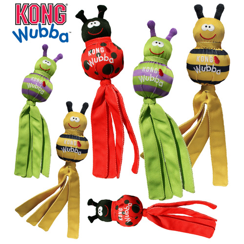 KONG Wubba Bug Toy For Dogs & Puppies - Two Sizes & Three Styles [Size: Small]
