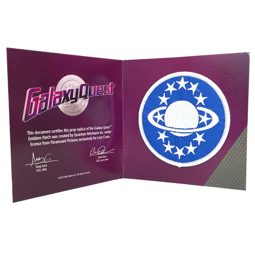 Galaxy Quest Crew Mission Patch Embroidered Collectible - New Mint Condition