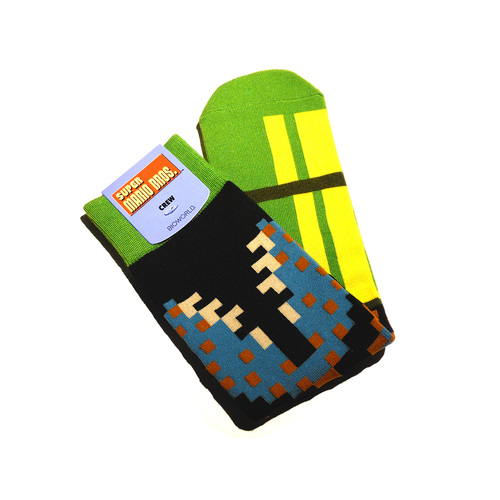 Super Mario Brothers Exclusive Collector's Edition Crew Socks Mens Shoe Size 6-12 NEW