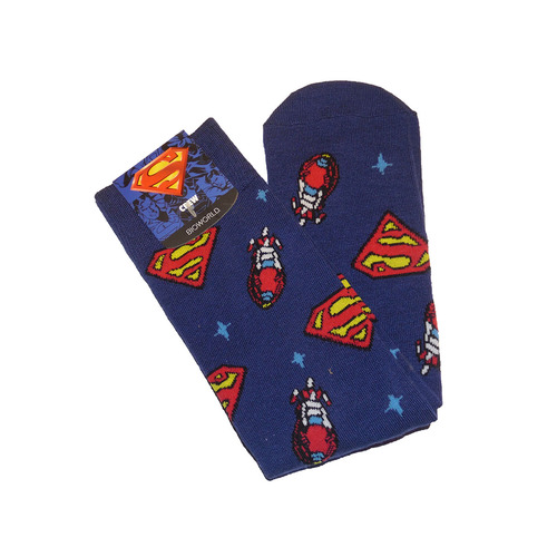 Superman Exclusive Collector's Edition Crew Socks Mens Shoe Size 6-12 NEW