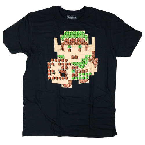 Loot Crate 8-bit The Legend Of Zelda 'Link Map' T-Shirt Licensed New [Size: XXL]