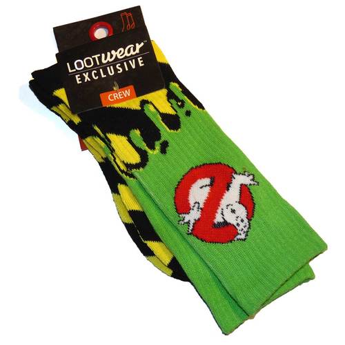 Lootwear Exclusive Ghostbusters Athletic Style Crew Socks - New