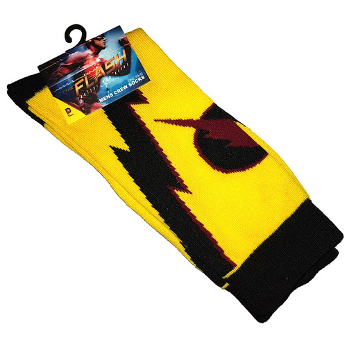 DC Comics The Flash (Reverse Flash) Mens Crew Socks - Loot Crate Exclusive - New