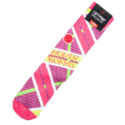Back To The Future 'Hover Board' Crew Socks - Loot Crate Exclusive - New