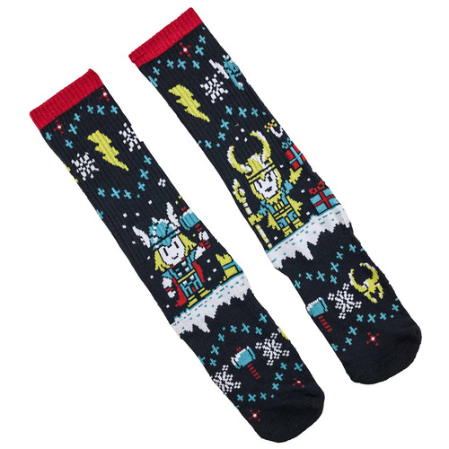 Marvel 'Thor And Loki' Athletic Crew Socks - Loot Crate Exclusive - New With Labels