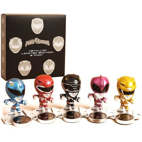 Power Rangers Limited Edition 5 Pack Figures - Metallic SDCC 2018 Variant Exclusive - New, Mint Condition