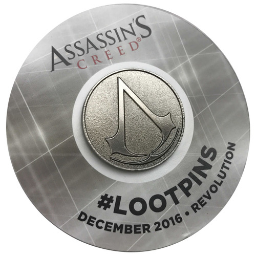 Assassin's Creed Enamel Pin/Brooch By Loot Crate - Licensed - New, Mint Condition