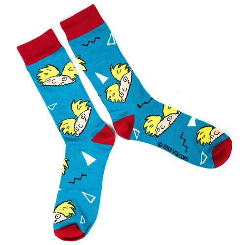 Nickelodeon 'Hey Arnold!' Crew Socks - Loot Crate Exclusive - New - Mens Size 8-12