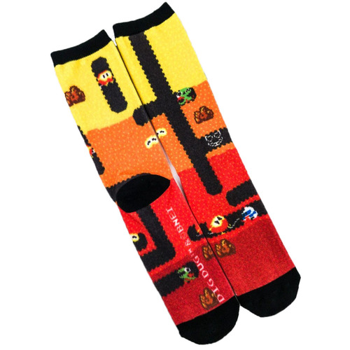 Dig Dug Crew Socks - Loot Crate Exclusive - New - Mens Size 6-12