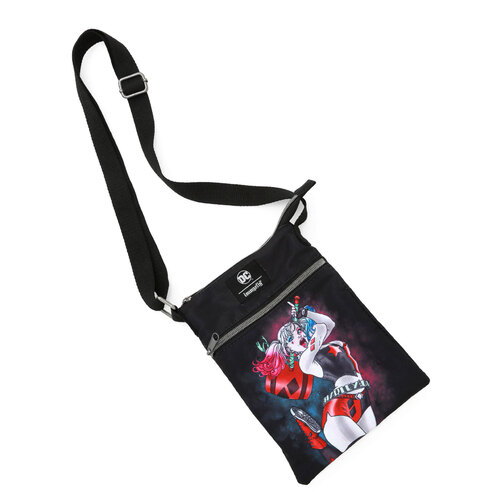 Loungefly DC Comics Harley Quinn Passport Crossbody Bag - New, Mint Condition
