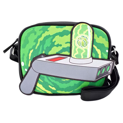 Loungefly Rick And Morty Portal Gun Crossbody Bag - Imported - New, Mint Condition