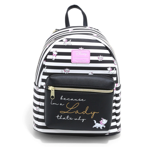 Loungefly Disney The Aristocats Marie Stripe Mini Backpack - New, Mint Condition