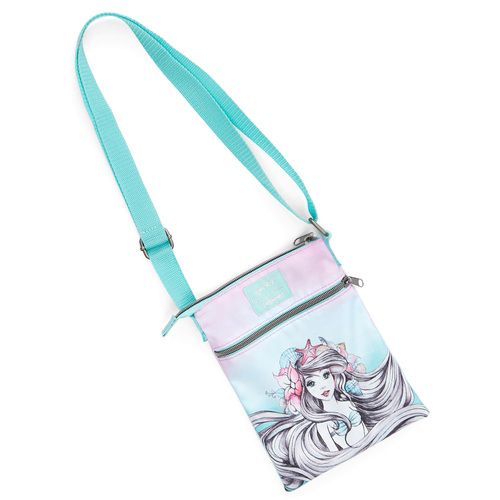 Loungefly Disney The Little Mermaid Pink And Mint Passport Crossbody Bag - New, Mint Condition