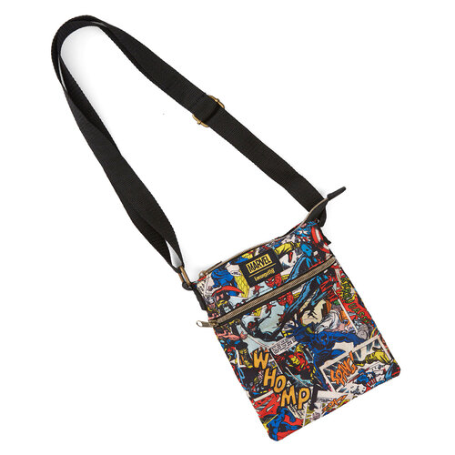 Loungefly Marvel Avengers Comic Book Print Passport Crossbody Bag - New With Tags