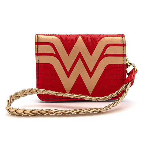 DC Comics Wonder Woman Classic Logo Wristlet Wallet by Loungefly - New,  With Tags