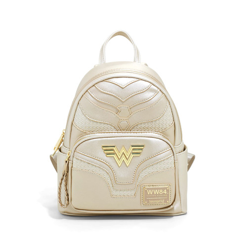 Loungefly DC Comics Wonder Woman 1984 Metallic Gold Mini Backpack - New, With Tags