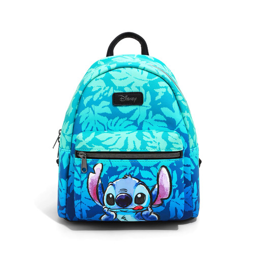 Loungefly Disney Lilo & Stitch Blue Tropical Leaves Mini Backpack - New, With Tags