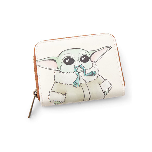 Loungefly Star Wars The Mandalorian The Child with Frogs Small Zip Wallet - New, With Tags