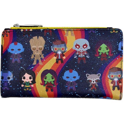 Loungefly Marvel Guardians Of The Galaxy Chibi Bi-Fold Snap Wallet - New, With Tags
