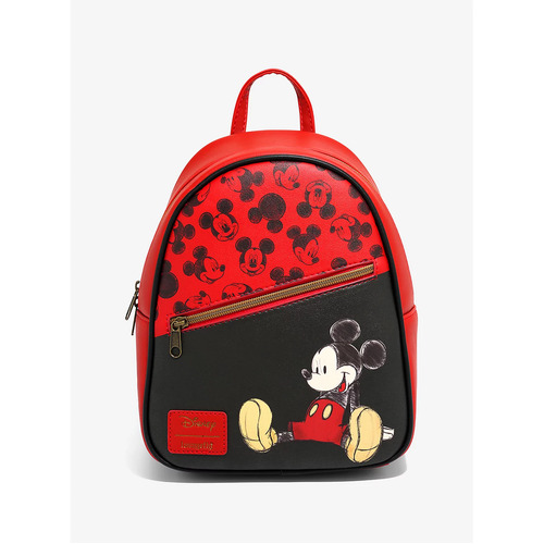 Loungefly Disney Mickey Mouse Diagonal Pocket Mini Backpack - New, With Tags