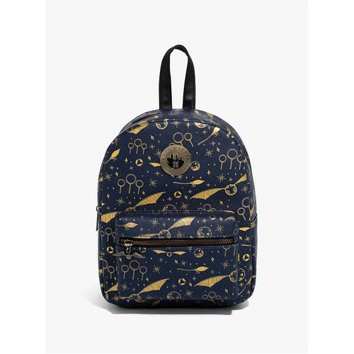 Loungefly Harry Potter Navy & Gold Quidditch Mini Backpack - New, With Tags