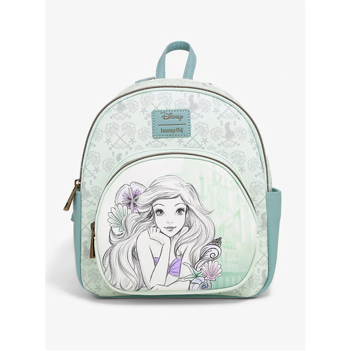 Loungefly Disney The Little Mermaid Blue Sketch Mini Backpack - New, With Tags