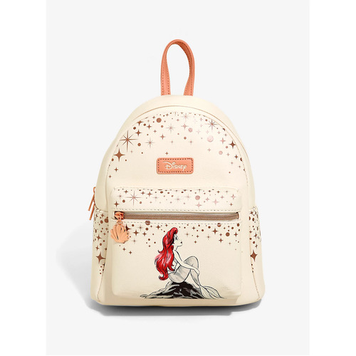 Loungefly Disney The Little Mermaid Ariel Rose Gold Mini Backpack - New, With Tags