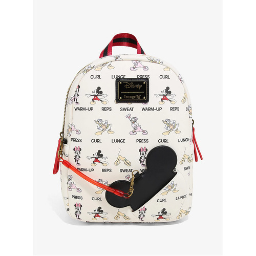 Loungefly Disney Mickey Mouse & Friends Workout Mini Backpack - New, With Tags