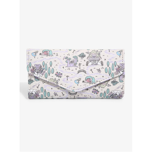 Loungefly Disney Alice In Wonderland Pastel Map Flap Wallet - New, With Tags