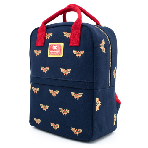 Loungefly DC Wonder Woman Logo 11” Canvas Mini Backpack - New, With Tags