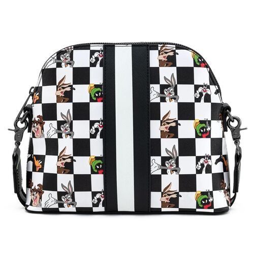 Loungefly Looney Tunes Black And White Checkered Character Crossbody Bag - New, With Tags