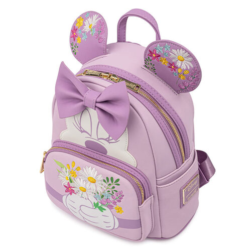 Loungefly Disney Mickey Mouse Minnie With Flowers Mini Backpack - New, With Tags