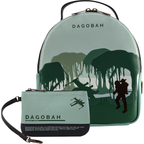 Loungefly Limited Edition Star Wars Dagobah Convertible Mini Backpack With Pouch - New, With Tags