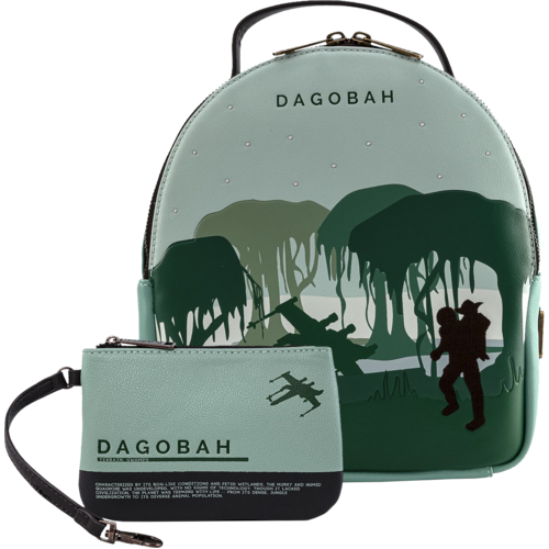 Loungefly Limited Edition Star Wars Dagobah Convertible Mini Backpack With Pouch - New, With Tags