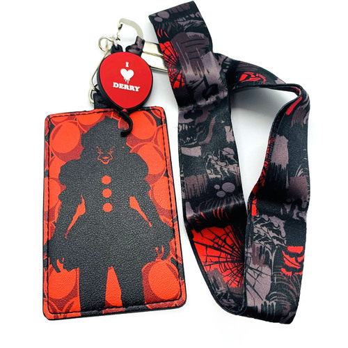 Loungefly IT Pennywise I Love Derry With Balloon Lanyard - New, With Cardholder & Charm