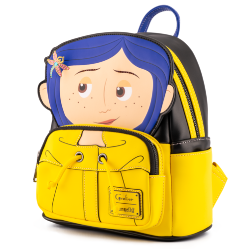 Coraline In Raincoat Mini Backpack by Loungefly - New, With Tags
