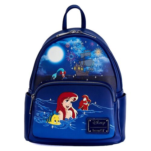 Loungefly Disney The Little Mermaid Ariel Fireworks (Light Up & Glow-In-The-Dark) Mini Backpack - New, With Tags