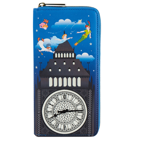 Loungefly Disney Peter Pan Clock (Glows In The Dark) Zip Wallet/Purse - New, With Tags