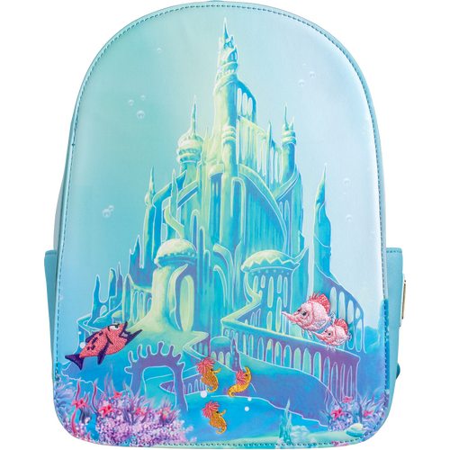 Loungefly Disney The Little Mermaid Castle Snap Mini Backpack - New, With Tags
