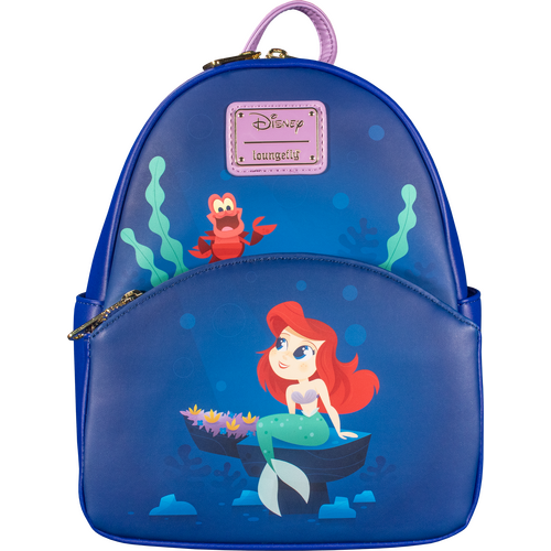 Loungefly Disney The Little Mermaid Ariel & Sebastian Under The Sea Mini Backpack - New, With Tags