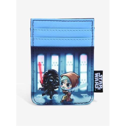 Loungefly Star Wars Obi-Wan Vs. Darth Vader Chibi Characters Card/ID Holder - New, With Tags