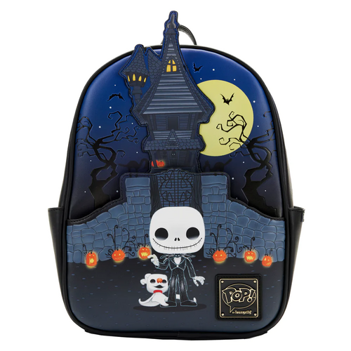 Funko Pop! By Loungefly Disney Nightmare Before Christmas Jack Skellington House (Glows In The Dark) Mini Backpack - New, With Tags