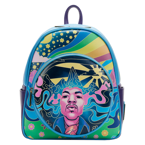 Loungefly Jimi Hendrix Psychedelic Landscape (Glows In The Dark) Mini Backpack - New, With Tags