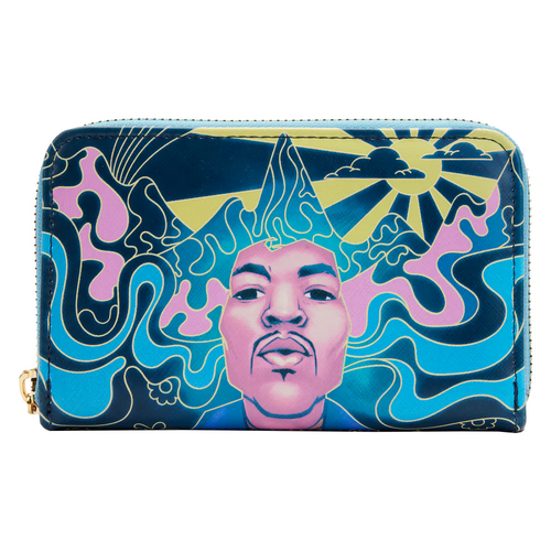 Loungefly Jimi Hendrix Psychedelic Landscape (Glows In The Dark) Wallet/Purse - New, With Tags